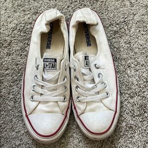 Converse All Star Canvas Sneakers with Red Trim